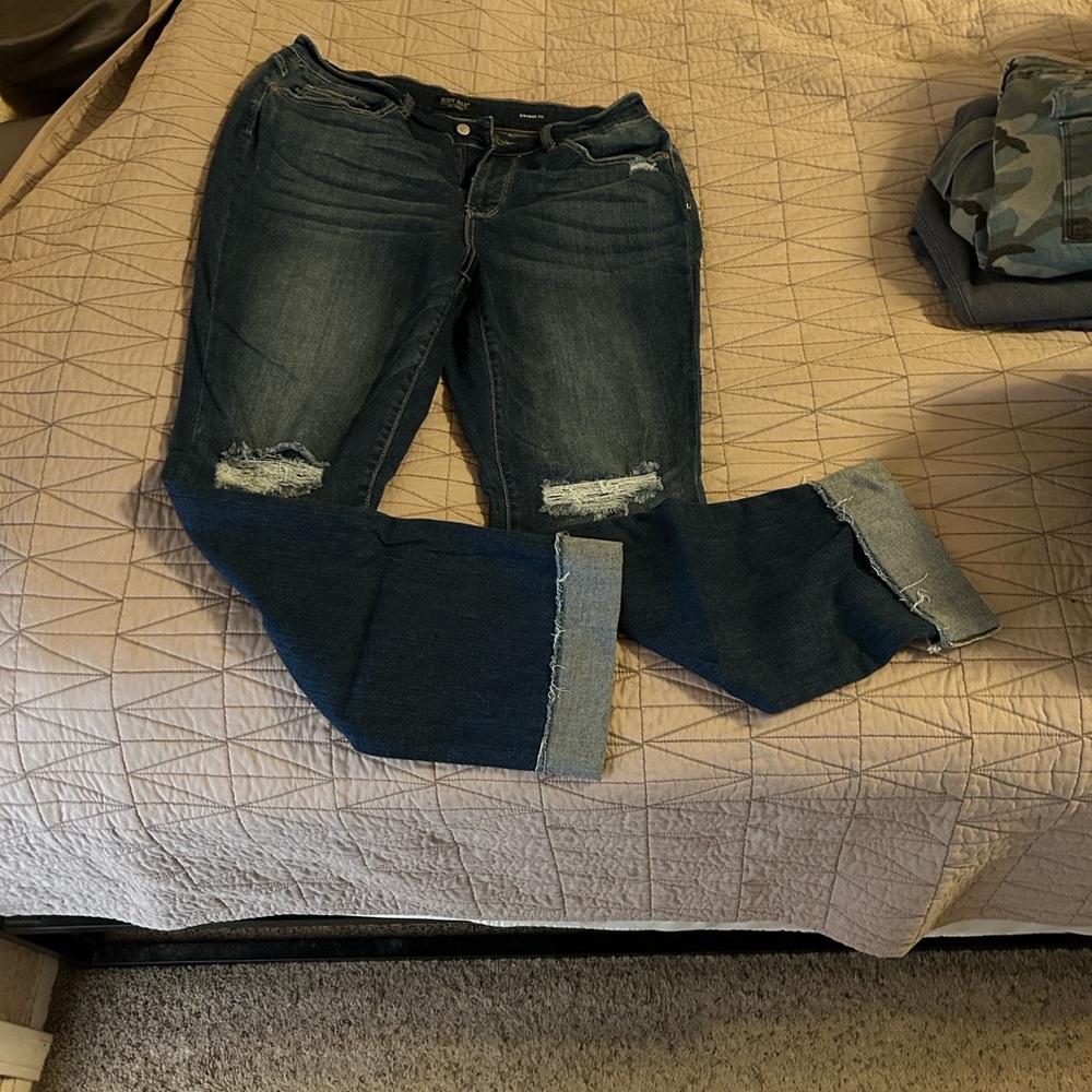 Judy Blue Indigo Straight Fit Denim Jeans